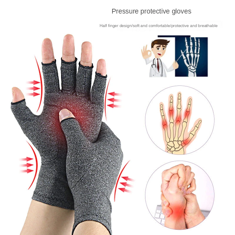 

Compression Arthritis Fishing Gloves Pressure Touch Screen Gloves Ache Pain Joint Relief Warm Outdoor Fitness Cycling Gloves