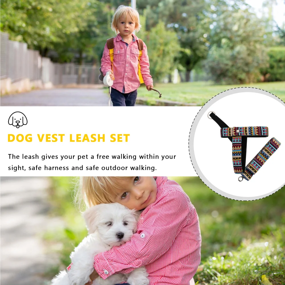 

1 Set Puppy Harness Leash Breathable Cat Dog Training Leash Pet Costume