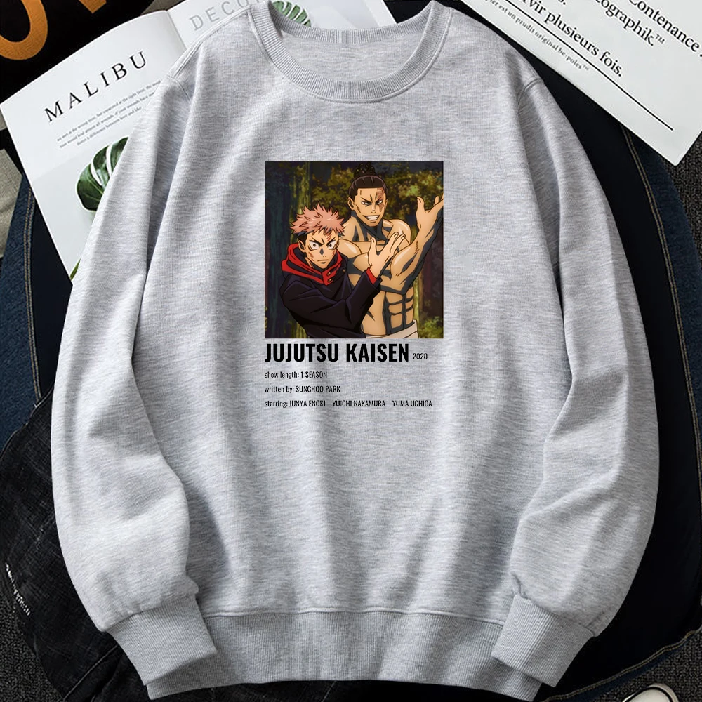 

Japan Anime Itadori Yuji Sweatshirt Men Jujutsu Kaisen Mens Clothing Hip Hop Funny Sweatshirts Male Long Sleeve Crewneck Hoodie