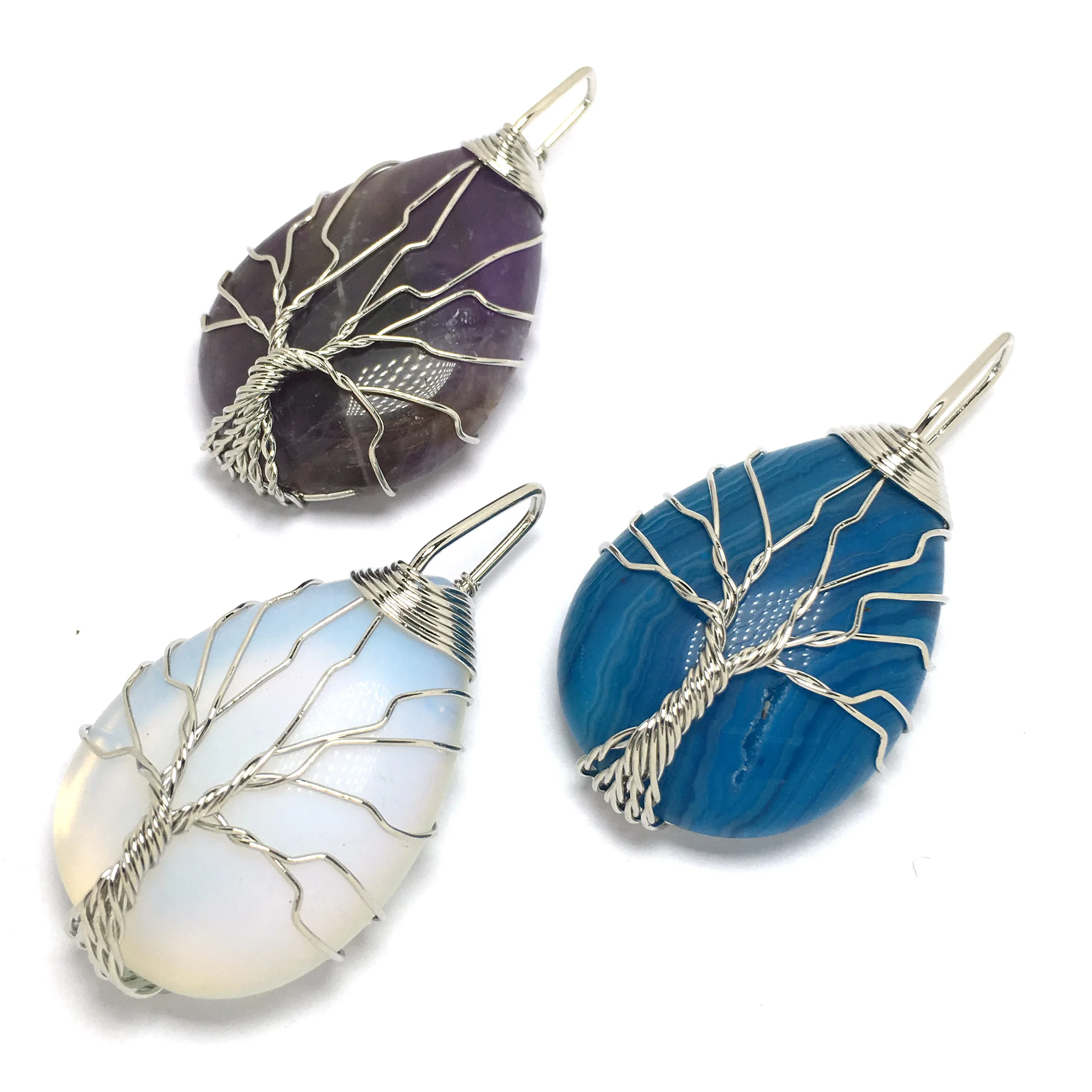 Ожерелье с подвесной рейкой из 2020 натурального камня|Ожерелья подвеской| |