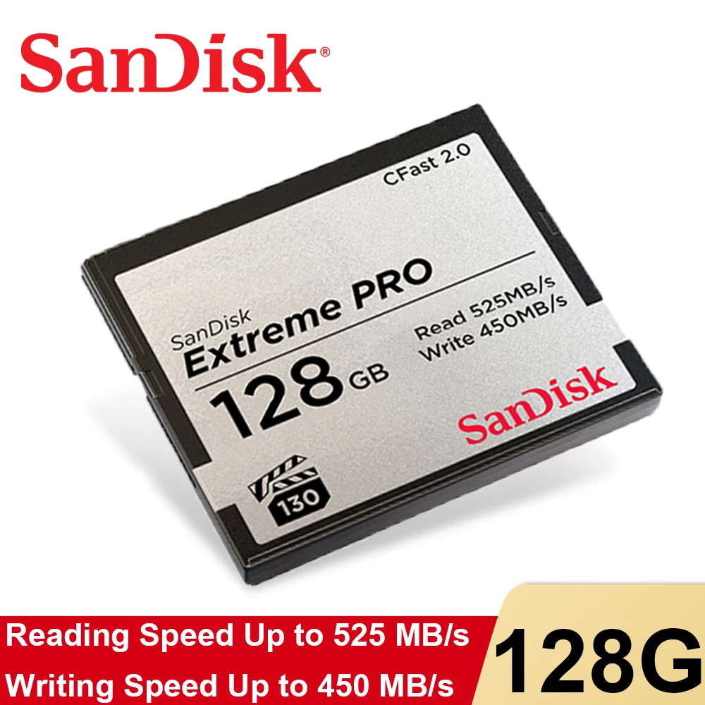 

Карта памяти SanDisk Extreme PRO CFast 2,0, 128 ГБ, 64 ГБ