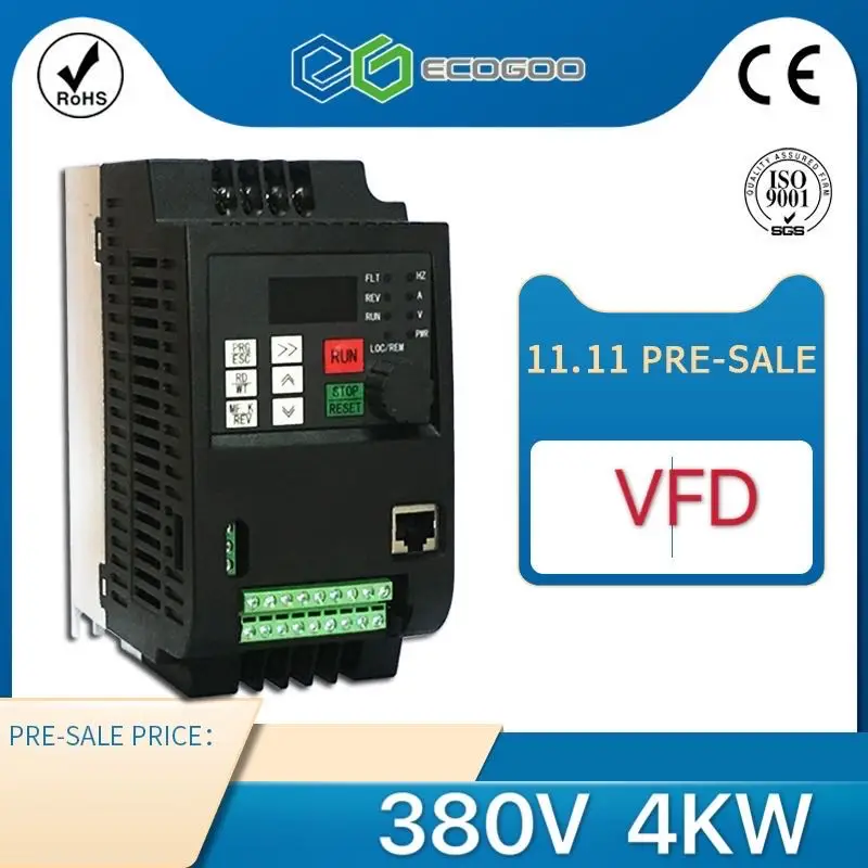 5.5KW/4KW 380V частотный инвертор VFD 3 фазы Вход Трехфазная экономия энергии Мощность