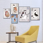 5d Diy японских самураев, пластичный монтаж, кот плакат стильная футболка с изображением персонажей видеоигр тату Кот алмазного живопись моды с вышивкой крестиком, гостиной, художественное украшение для дома