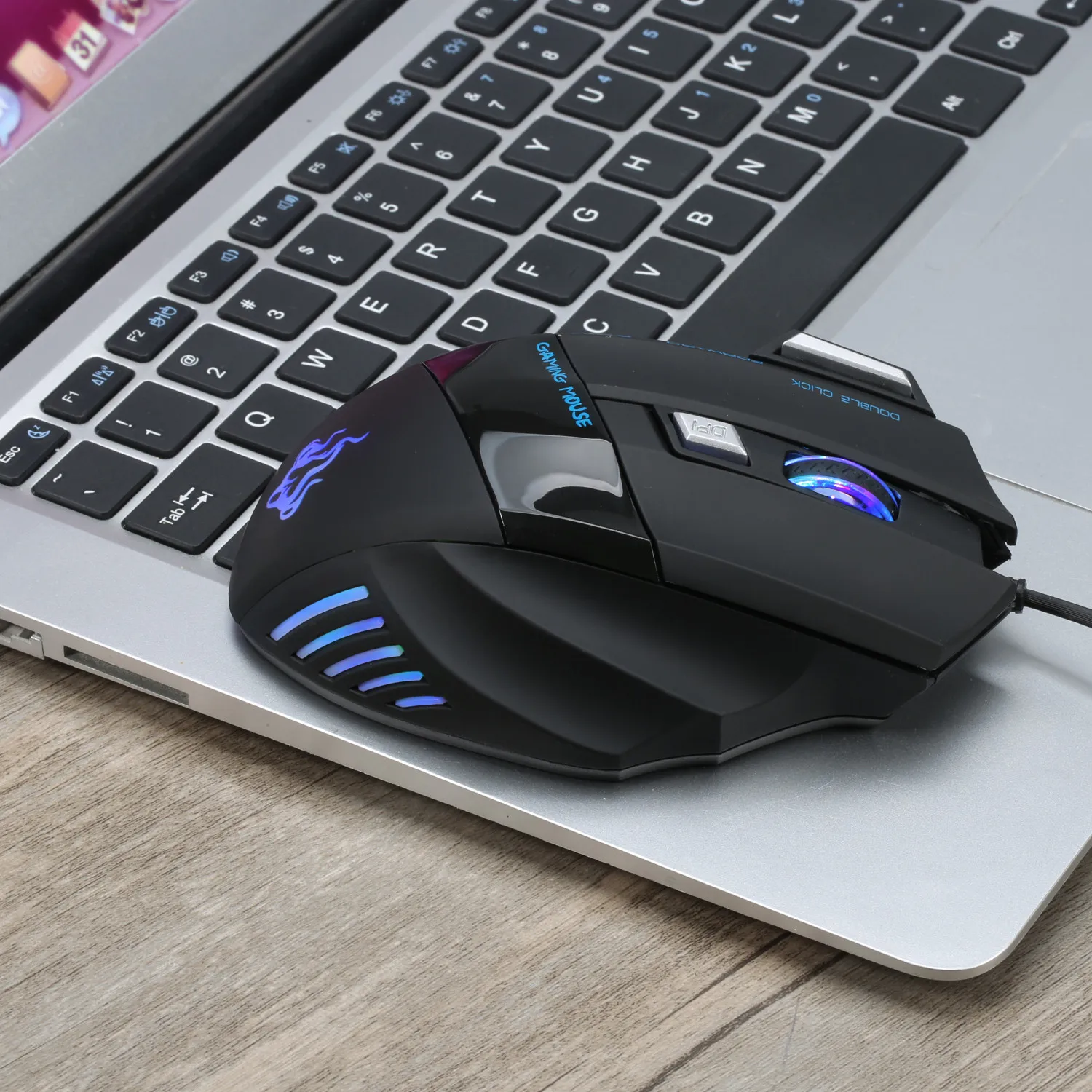 

7 Buttons 5500 DPI Wired Gaming Mouse LED Optical Game Mice Desktop Office Entertainment Laptop Silent Keys