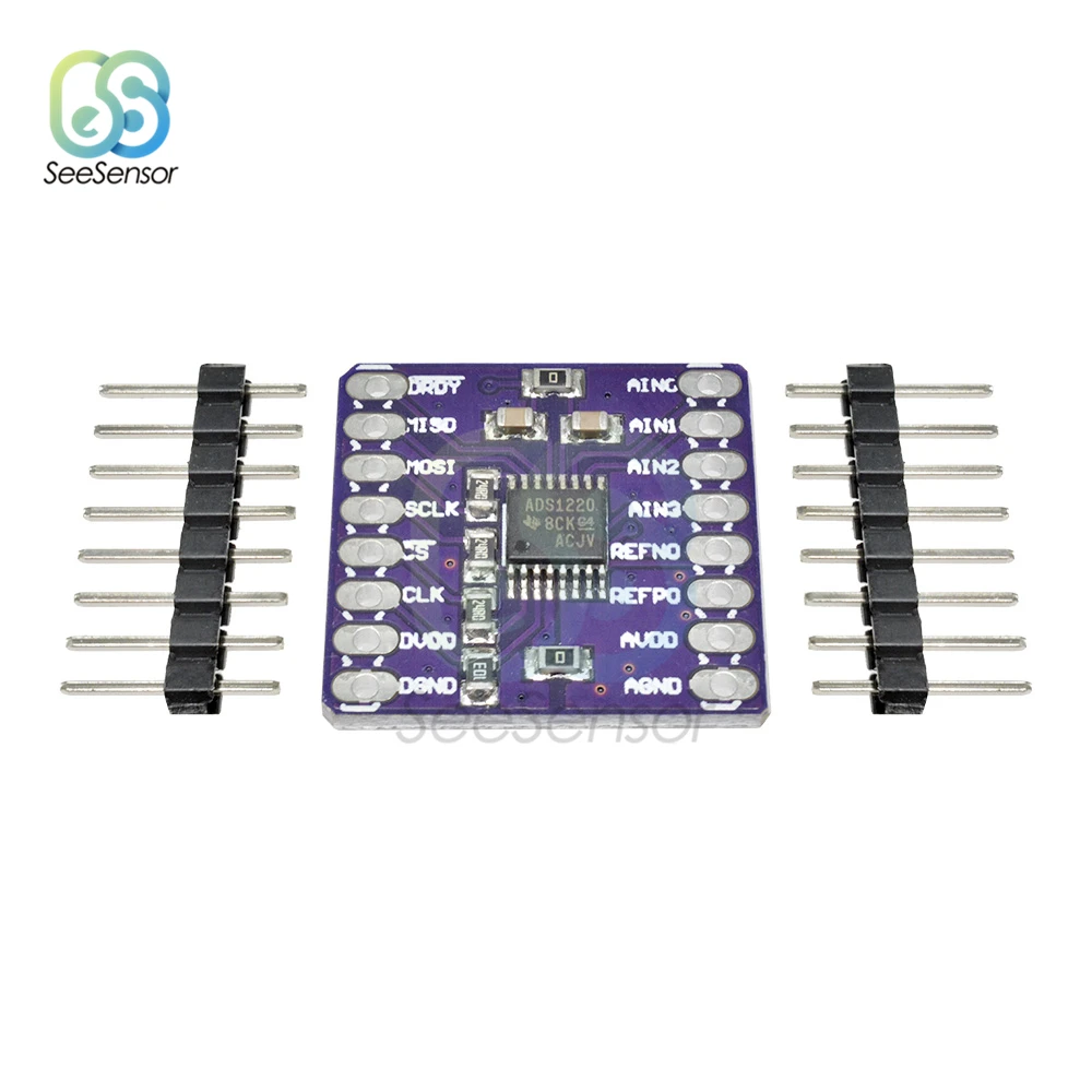 Фонарь ADS1220 ADC A/D модуль преобразователя SPI I2C с низким энергопотреблением 24-битный