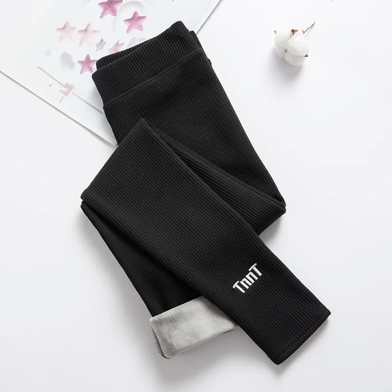 

Autumn Winter Women's Leggings New Women Fashion High Waist Plus Cashmere Thicken Slim Cotton Female Wild Elasticity Tight Pants