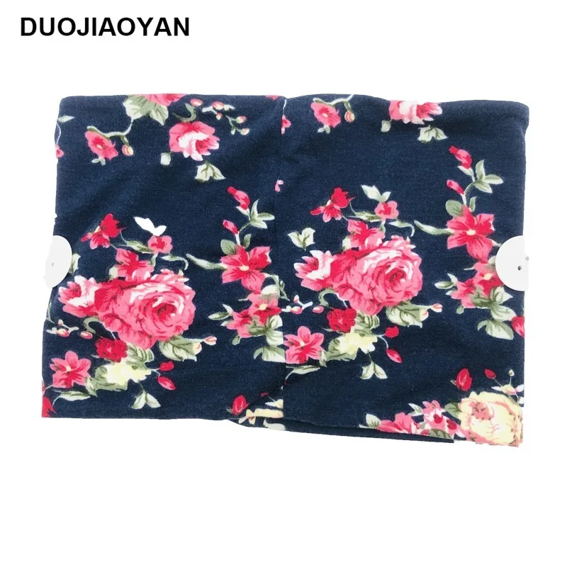 

New European And American Fashion Printed Elastic Cloth Mask, Button Proof Hairband, Fitness Yoga Headband