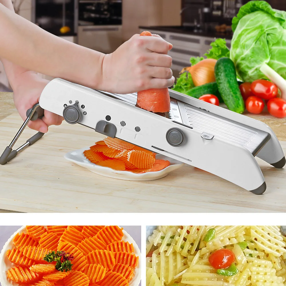 Pawaca 18 видов Овощи Фрукты Slicer 304 для лука, из нержавеющей стали измельчитель картофеля кухонный, для овощей резак для моркови инструменты для снятия кожуры