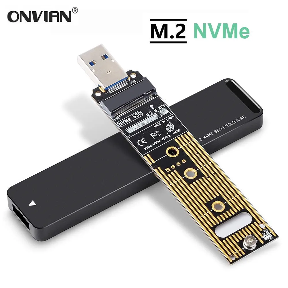 Корпус для внешнего жесткого диска onbian M.2 NVME PCIe SSD USB3.1 Type-A Gen 2 10 Гбит/с корпус NVMe