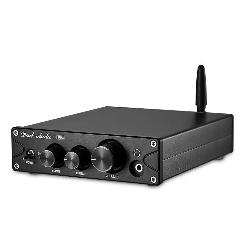 Черный Douk аудио HiFi TPA3116 Bluetooth 5,0 APTX ES9018K2M DAC стерео усилитель мощности усилитель для наушников 200 Вт - Цвет: Черный