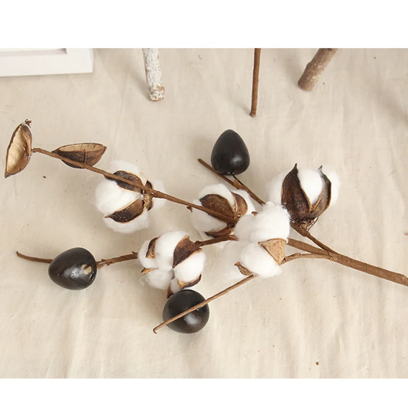

Hot Natural Color Dried Cotton Floral Stems Cotton Flowers for Farmhouse Wreaths and Decorations PLD