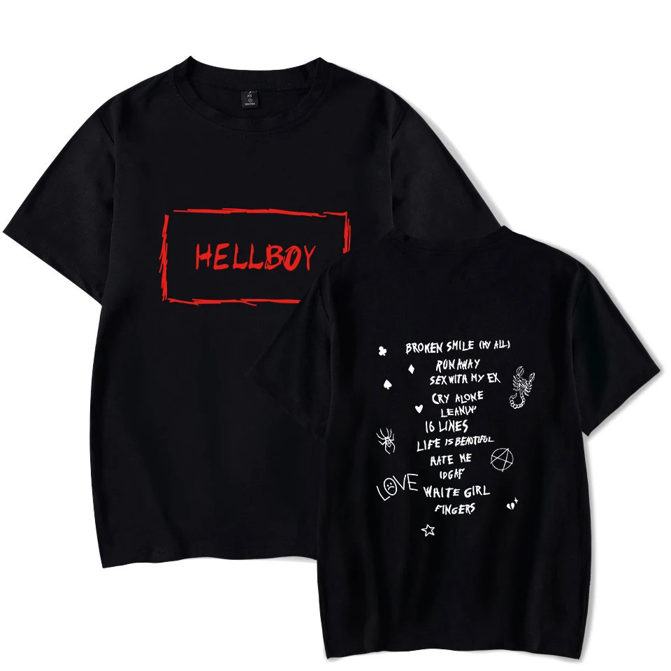 

Hot New T-Shirt Lil Peep Print Men Leisure Short Sleeve tshirt Soft Cotton Hip Hop Streetwear Boy/Girl Lil Peep Rap Fans Clothes