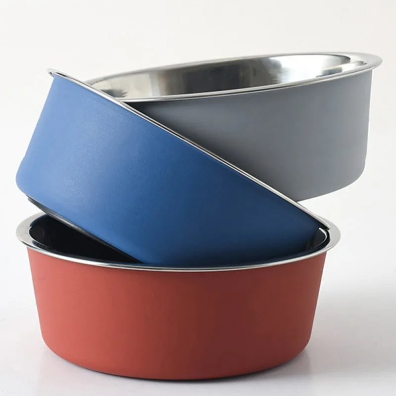 

Stainless Steel Dog Cat Bowl Non-Slip Food Feeder Water Bowls For Small Medium Large Dogs Pet Feeding Drinking Supplies