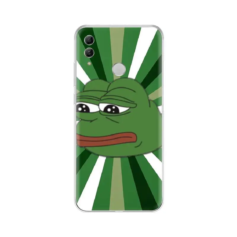 Мягкий чехол для телефона из ТПУ smug frog pepe Huawei Honor 10 10i 20 5C 7 7A 8A 8S 8X 9 9X Pro