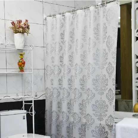 

Aggcual European plastic bathroom curtain waterproof peva thicken mildewproof shower curtain with hook bath decor accessory y12