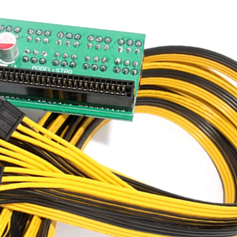 

Ethereum ETH ZEC Mining Server Power Supply 12V GPU / PSU Breakout Board 9Pcs 18AWG PCI-E 6 Pin to 6+2 Pin Cables