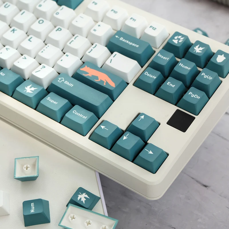 GMK Fox 145 Keys/Set Keycaps PBT Dye Subbed Cherry Profile Keycap For MX Switch Mechanical Keyboard GH60 GK61 GK64 96 104 | Компьютеры и
