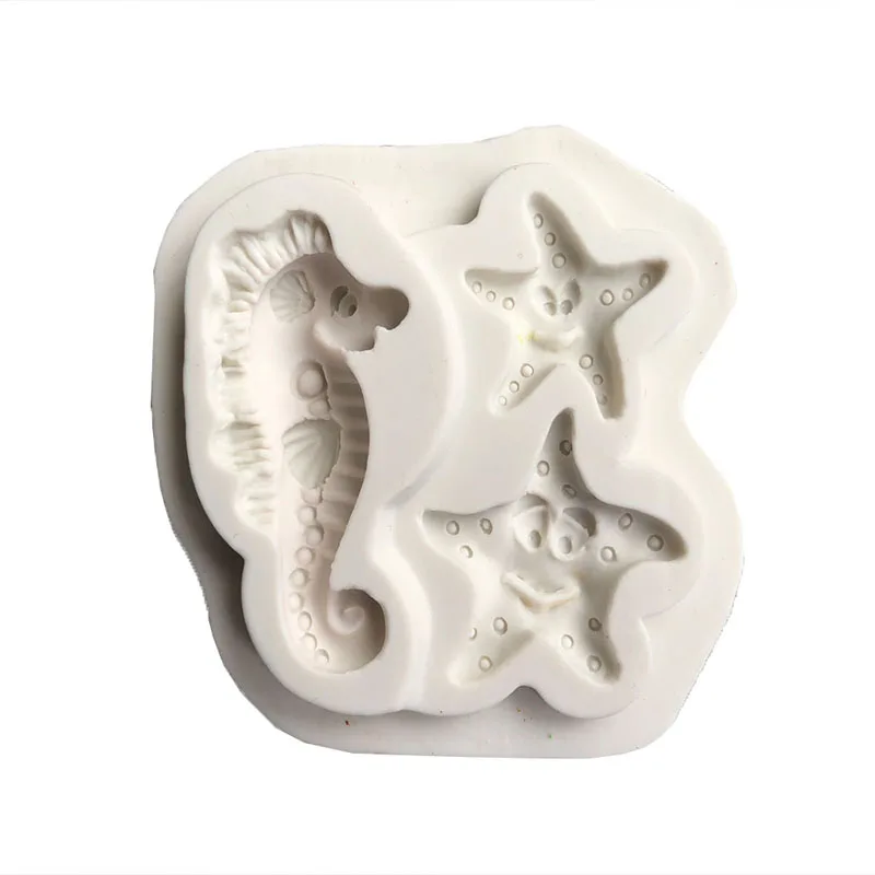 

Seahorse And Starfish Shape Silicone Mold Fondant Mold Cake Decorating Chocolate Cupcake Baking Tools Clay Gumpaste Mould