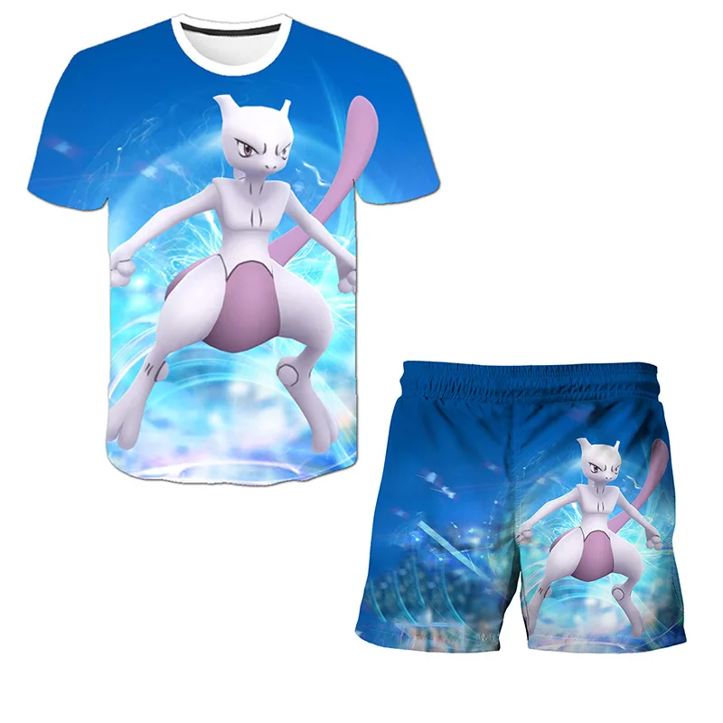 

Camiseta Harajuku de Japón para niños y niñas, camisa de cuello redondo de manga corta con estampado 3D de dibujos animados de