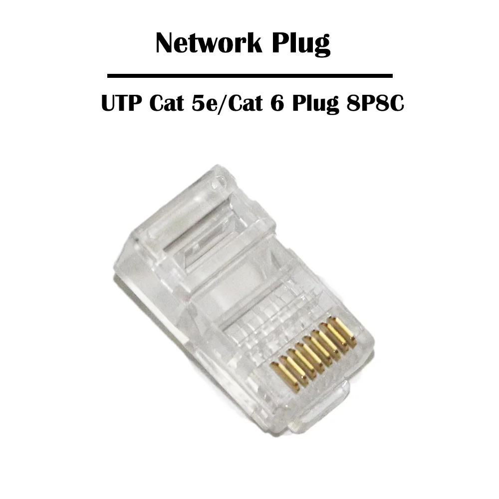 Сетевой разъем UTP Cat 5e/Cat 6 RJ 45 10 шт./20 шт./50 шт. 8P8C LAN Fluke прошедший 1U позолота|network mp|plug