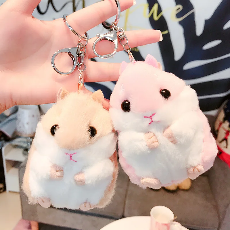 Милая Одежда для девочек с роскошным мехом кукла Хомяк брелок женщин автомобиль