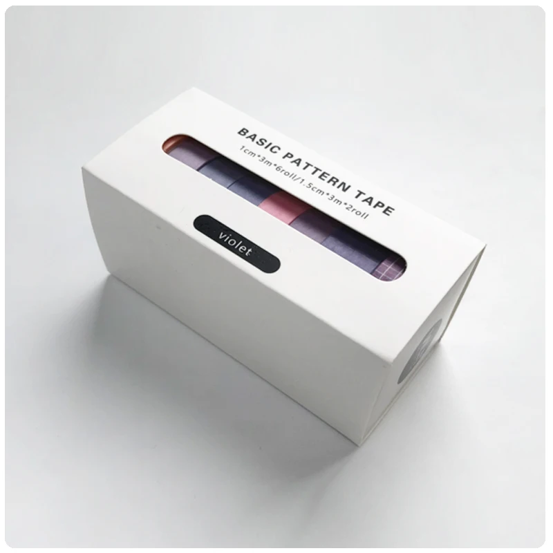 Набор лента для декорации Washi скрапбукинга 8 шт./компл. в стиле ретро