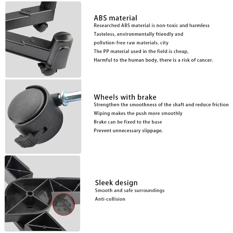 

2021 New Anti-slip Home Hosts Tray Case Holder Adjustable CPU Stand with Anti-slip Pads