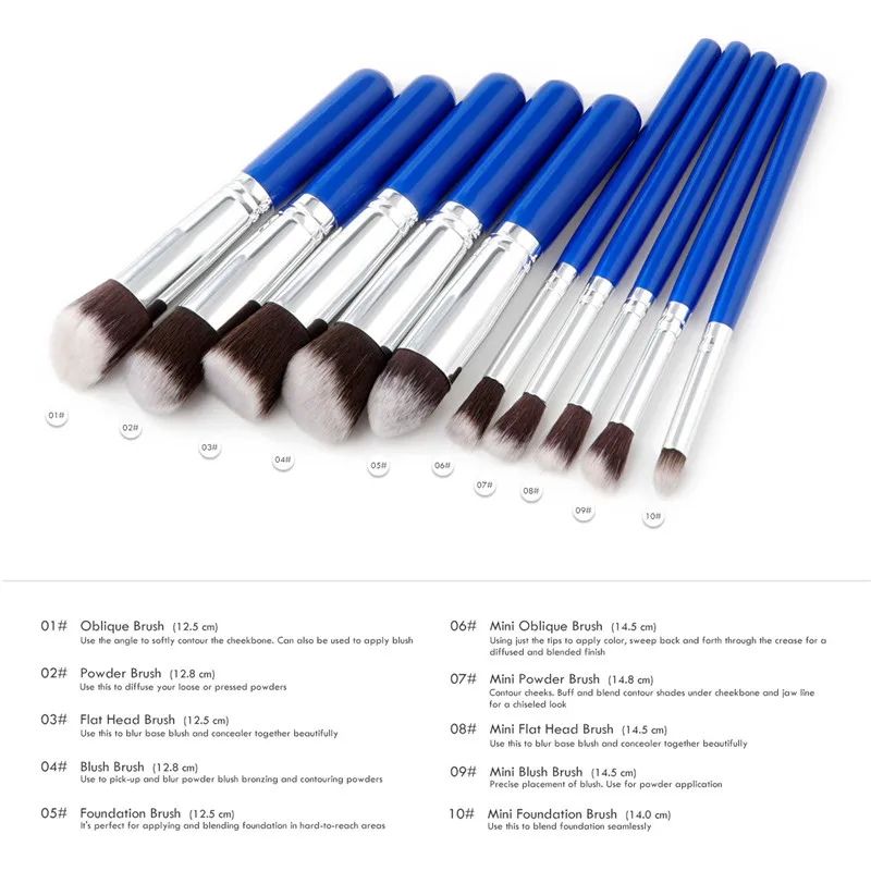 

10PCS Makeup Brushes Sets MINI Kit Tools Cosmetic Brush Foundation Eyeshadow Eyeliner Lip Powder Brush Maquillage G10004