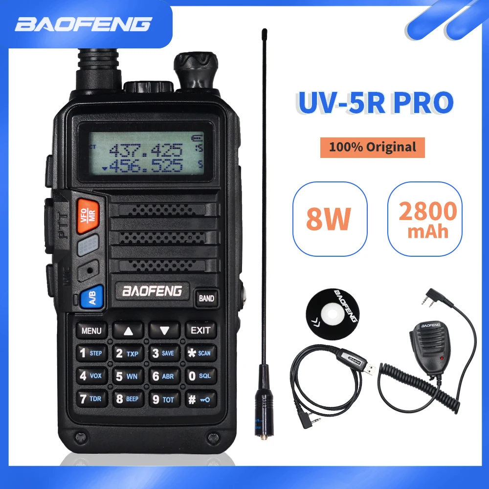 2020 Baofeng UV 5R Pro иди и болтай Walkie Talkie “иди высокой Мощность обновления двухстороннее