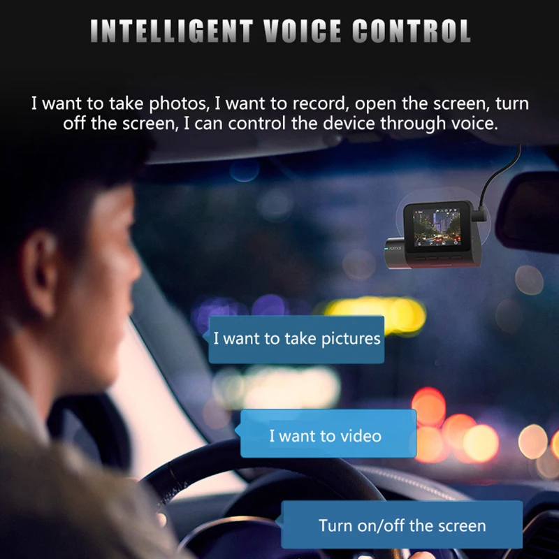 Видеорегистратор 70mai Dash Cam Pro автомобильная камера с разрешением 1944P HD Wi-Fi функцией