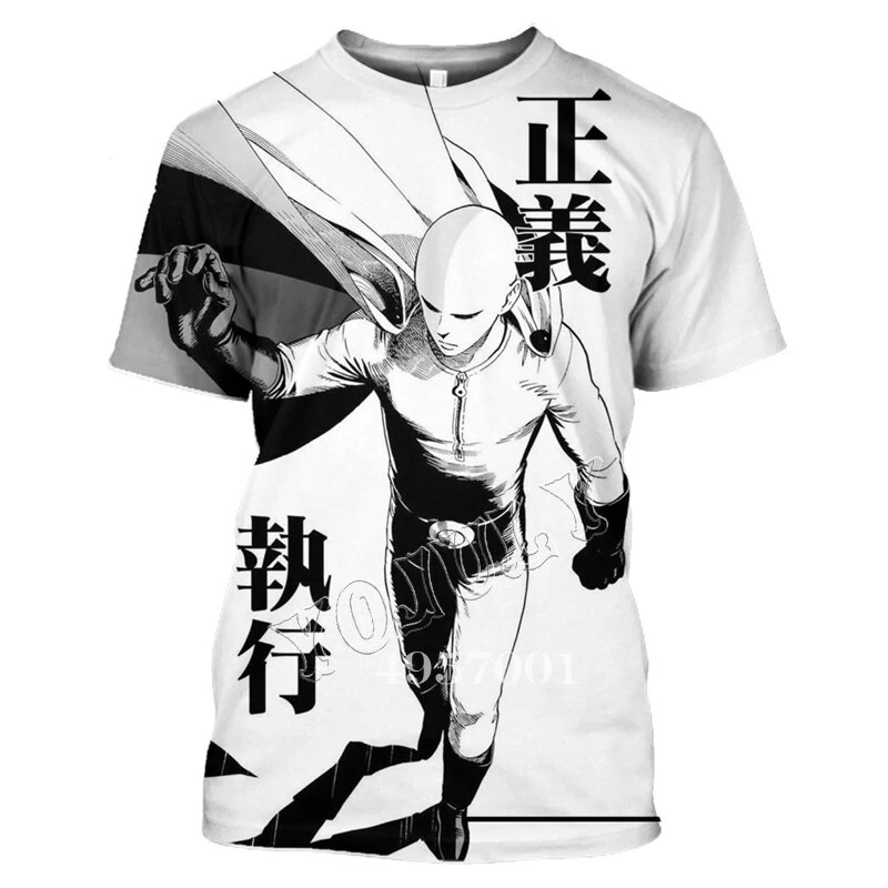 

SONSPEE New Anime ONE PUNCH-MAN Saitama 3D Print Harajuku T-Shirt Men Streetwear T Shirts Summer Unisex Casual Short Sleeve Tops