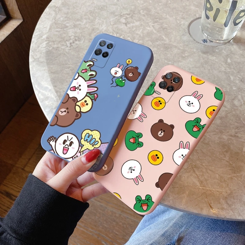 

For Realme Q3 Q3i Q2 Q2 Pro Cartoon animal case anti falling protective sleeve