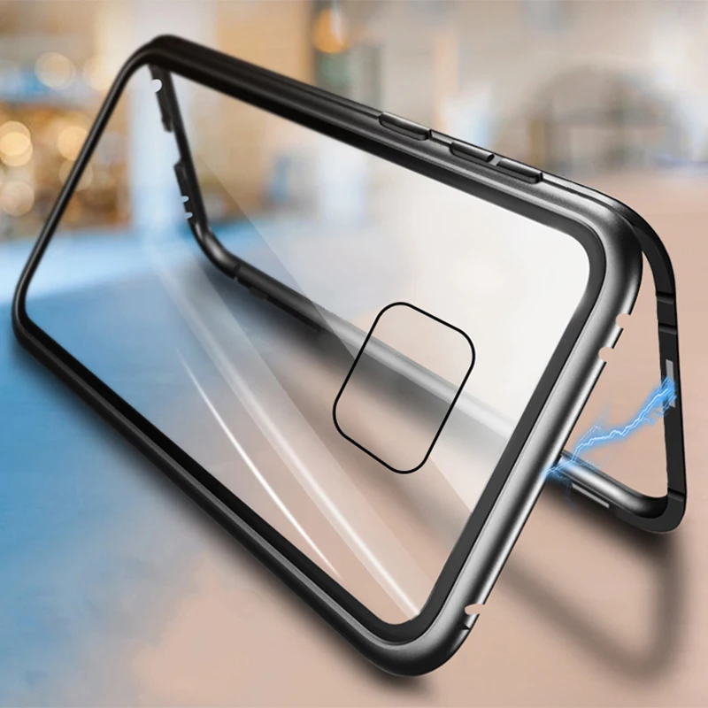 Metal Magnetic adsorption Case For Huawei Mate 30 20 P30 P20 Nova 5 Y6 Y7 Pro Prime Y5 Y9 2019 Honor 9X 8X 8A 10 Cover |