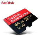 5 шт. двойной флеш-накопитель SanDisk Extreme PRO Micro SD устройство для чтения карт Скорость 170 МБс. 128 Гб 64 Гб U3 V30 A2 слот для карт памяти SDXC флэш-карты TF карты в формате 4K UHD