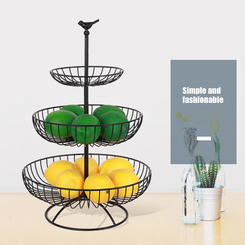 Скандинавский стиль Железный художественный фруктовый домашнее хранилище