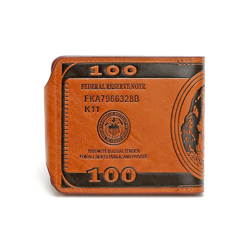 Мужской кожаный бумажник с магнитной застежкой креативные короткие тонкие