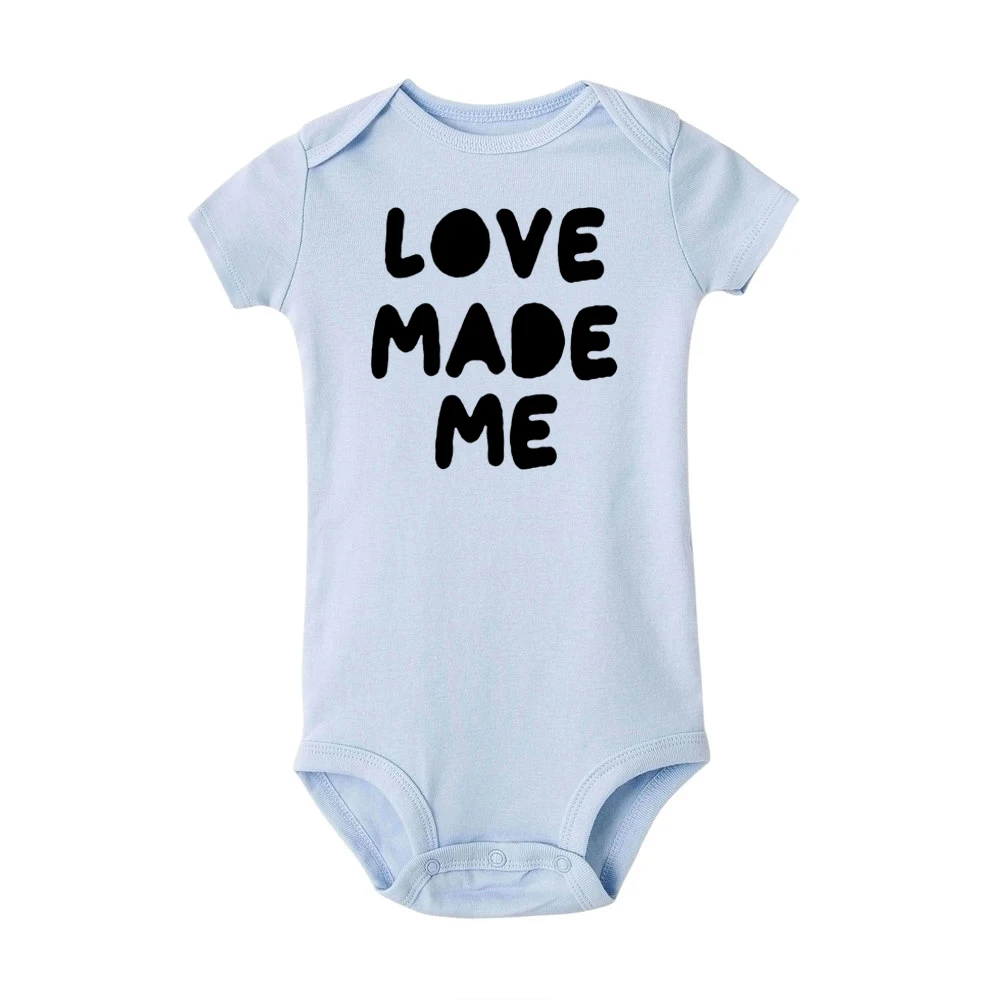 Детский комбинезон с принтом Love Made Me Летний для новорожденных мальчиков и