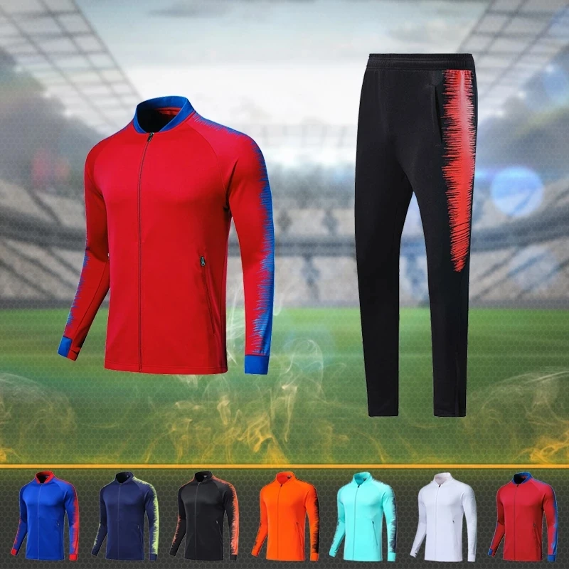 

Men‘s Football Suit Sportswear Adults Sports Suit Youth Football Training Long Sleeve Jersey Set Jogging Uniforms -40