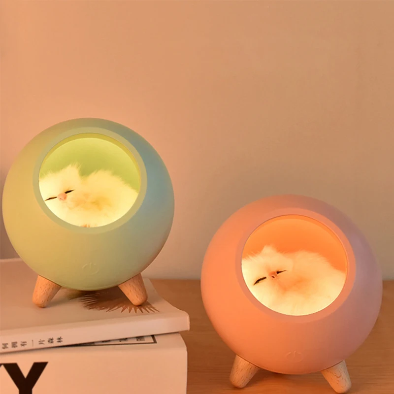 Ночсветильник с сенсорным затемнением для котят светодиодный ночник домашних