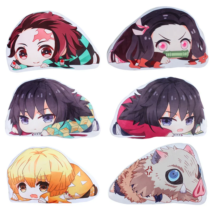 

slayer demon inosuke kamado kimetsu no yaiba tanjirou stuffed toy zenitsu inosuke kamado pillow doll gifts for children