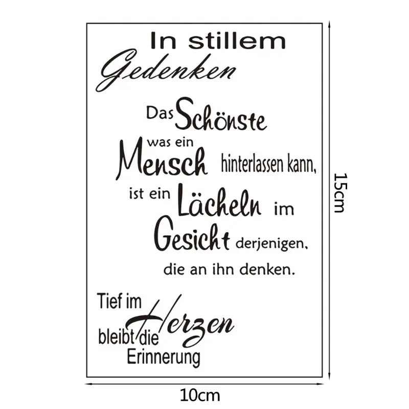 

German Alphabet DIY Silicone Clear Stamp Cling Seal Scrapbook Embossing Album Decor
