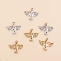 100pcs 1412mm peace pigeon charms gold silver color diy charms pendants for making earrings necklaces jewelry gift