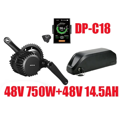 48V750WC1848V14.5AH Bafang двигатель BBS02 48 в 750 Вт комплект для электрического велосипеда с батареей 48 В 13/14. 5AH 52 в 16ah/17.5Ah Mid Drive BBSHD ebike комплект для преобразования - Цвет: 48V750WC1848V14.5AH