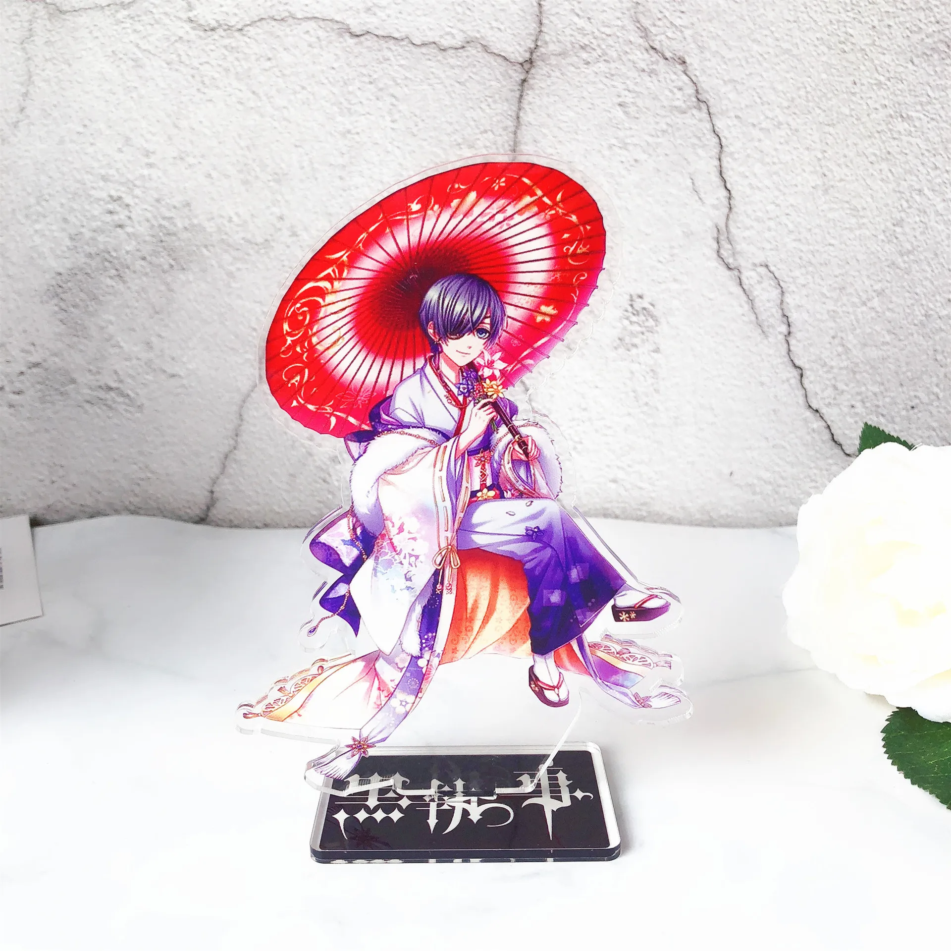 Kuroshitsuji Black Себастьян дворецкий Ciel фигурка на акриловой подставке настольное