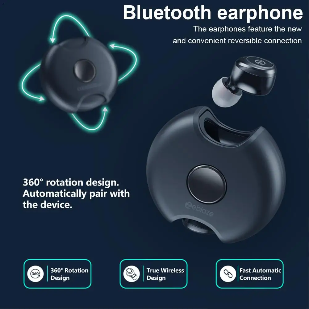 Bluetooth наушники мини беспроводные для Zeblaze Zepods Топ Стиль путешествий с зарядной