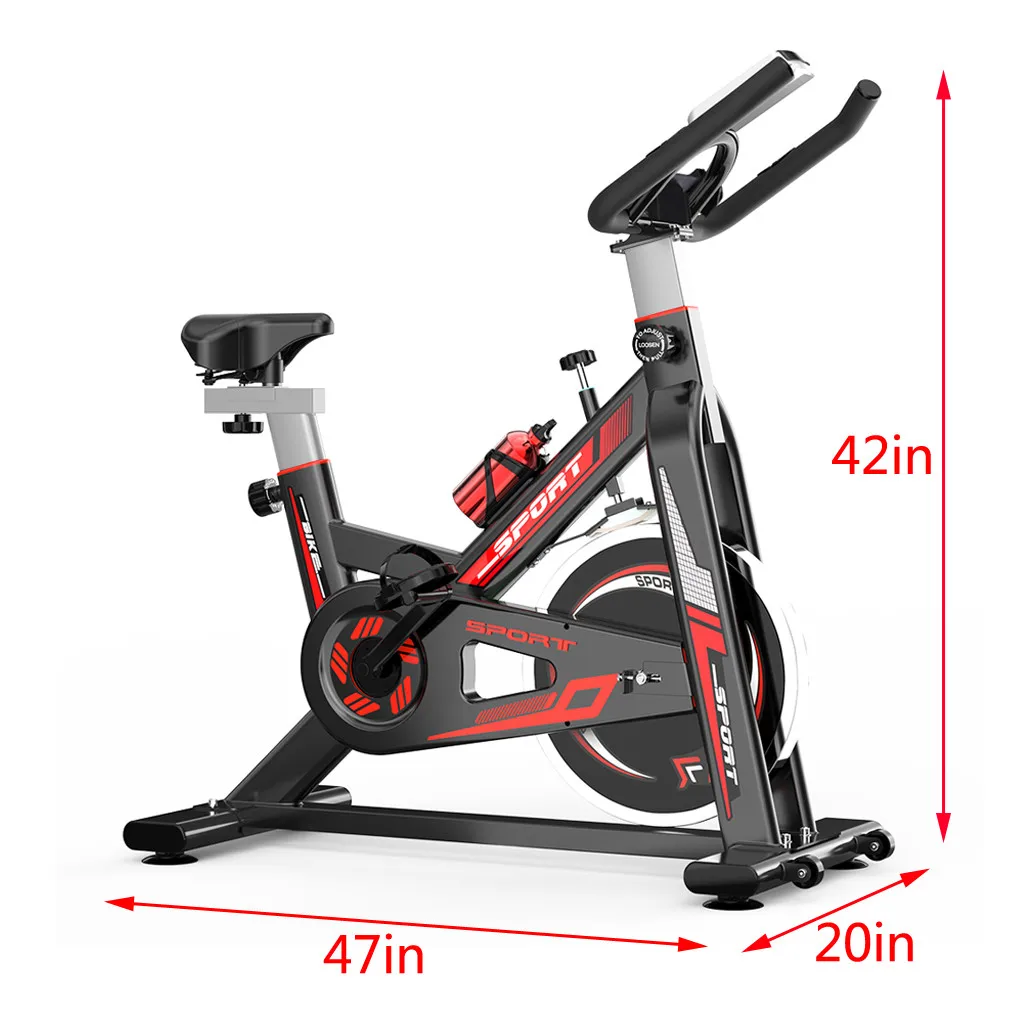 

Indoor Cycling Bike with Heart Moniter LCD Monitor, Belt Drive Exercize Bike, Indoor Cardio Exercise Bike with Device Holder