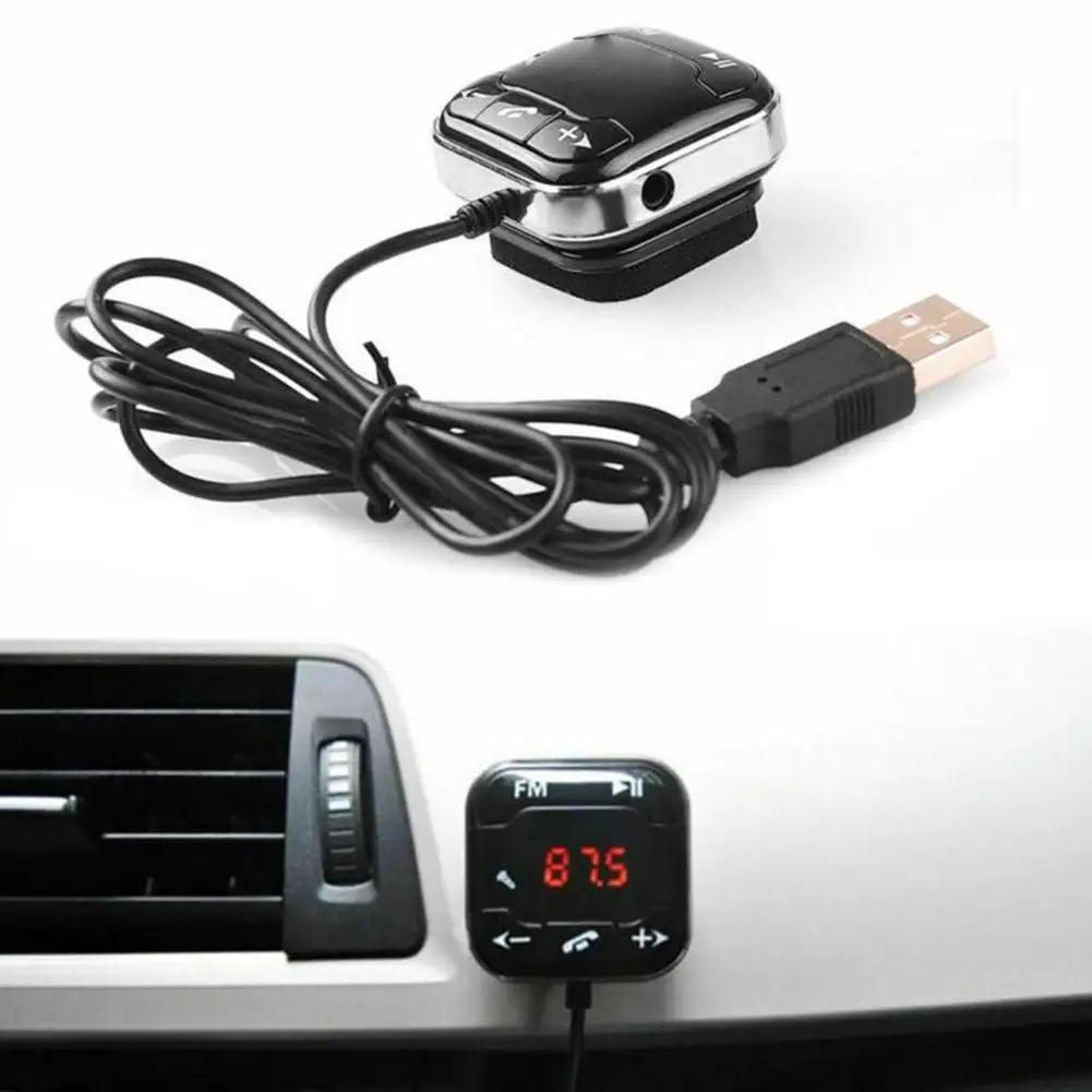 

Car Wireless Bluetooth FM Transmitter Kit MP3 Player Remote Handsfree Black W8U3