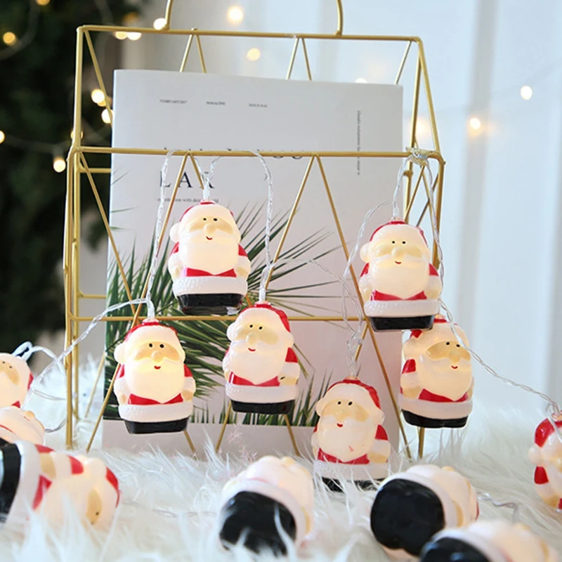 

300cm 20LED Santa Claus String Lights Battery Operated Light Christmas Props Waterproof Outdoor Decor Home Ornament