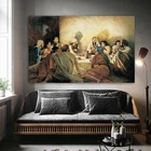 Знаменитая масляная живопись прошлой супер да Винчи на холсте с Иисусом, религиозные постеры и фотообои для декора гостиной