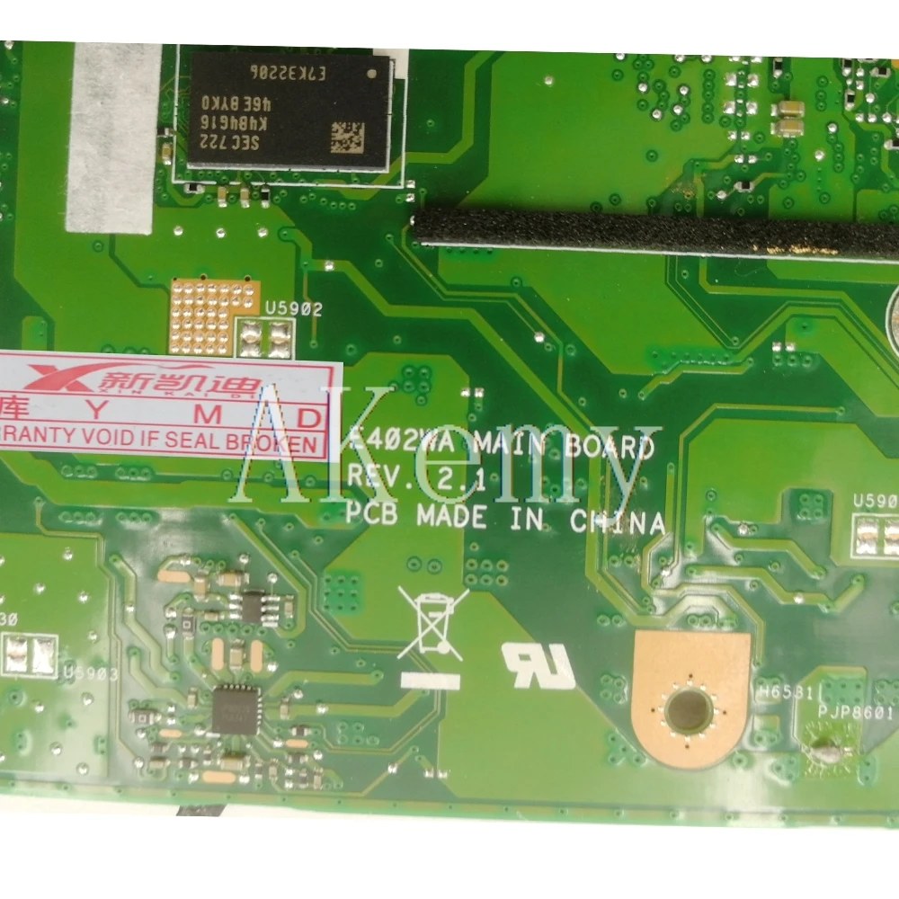 

Akemy E402WA Motherboard For Asus E402W E402WA Laotop Mainboard with E2-6100U CPU 2GB RAM